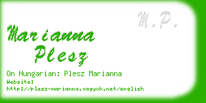 marianna plesz business card